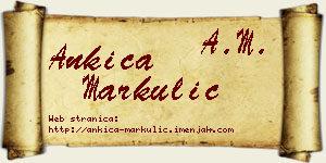 Ankica Markulić vizit kartica